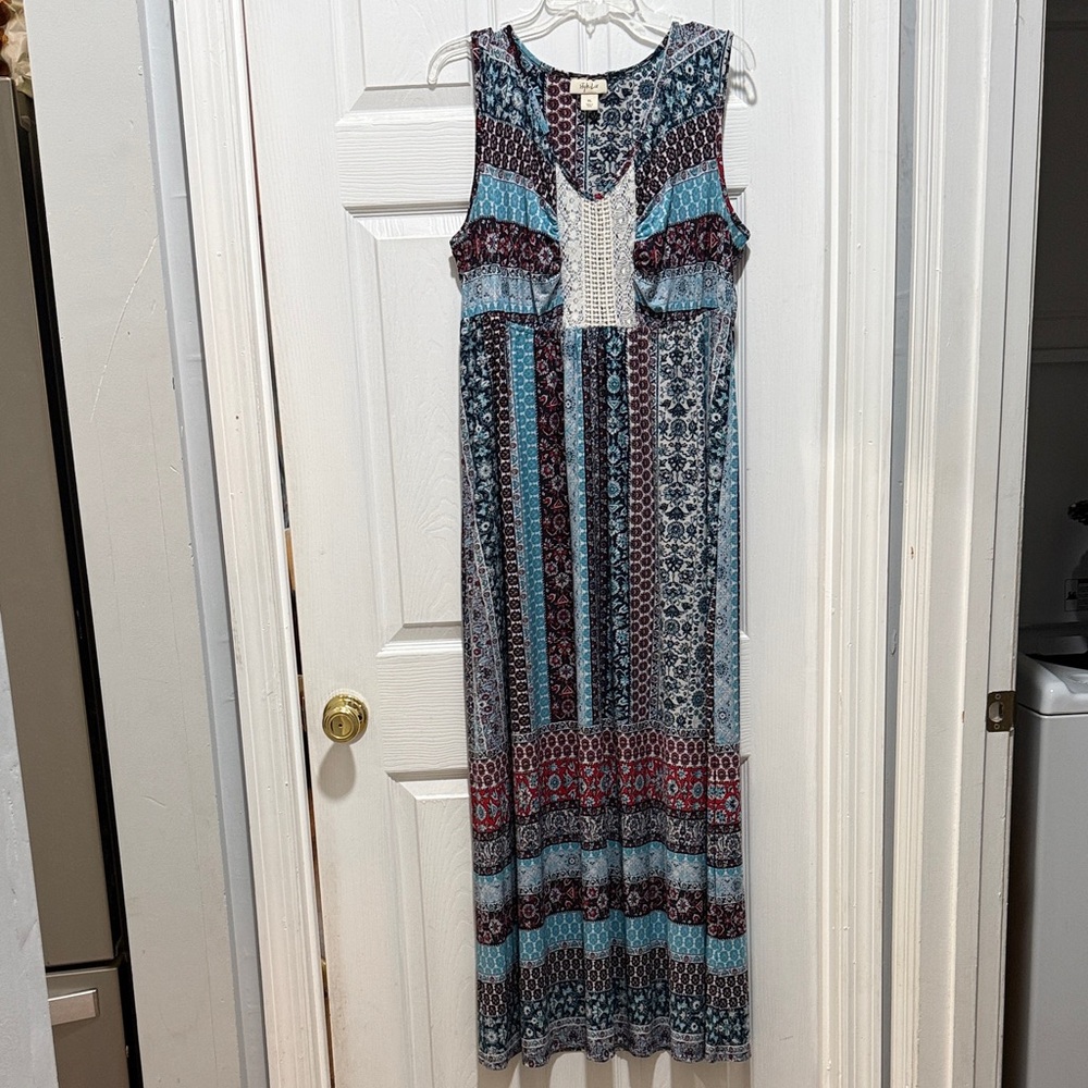 Multicolor Sleeveless Maxi Dress
